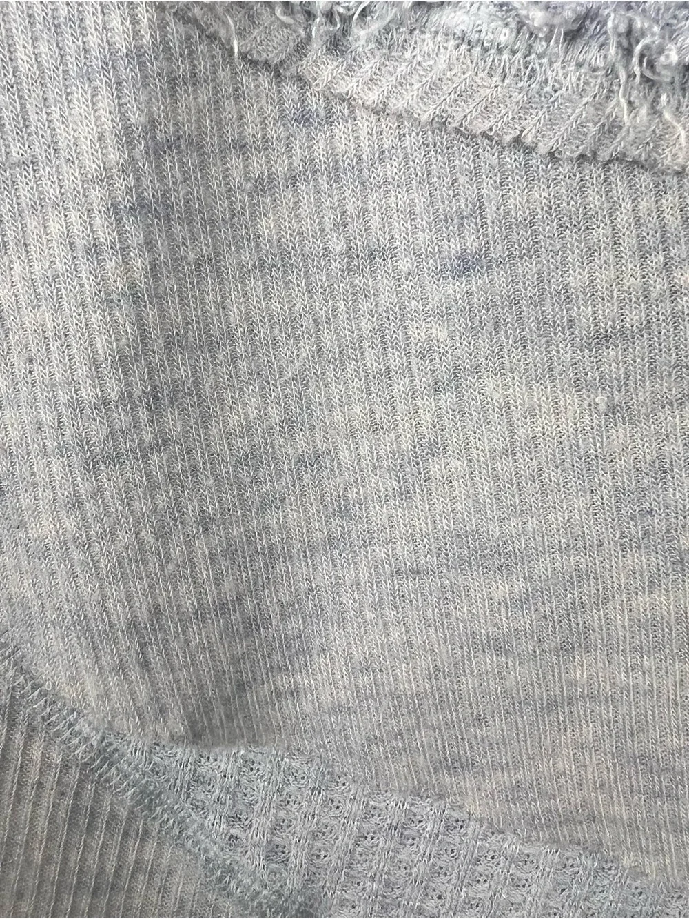 Free People Catalina Thermal Waffle Oversized Tunic Top Boho Light Blue Size M